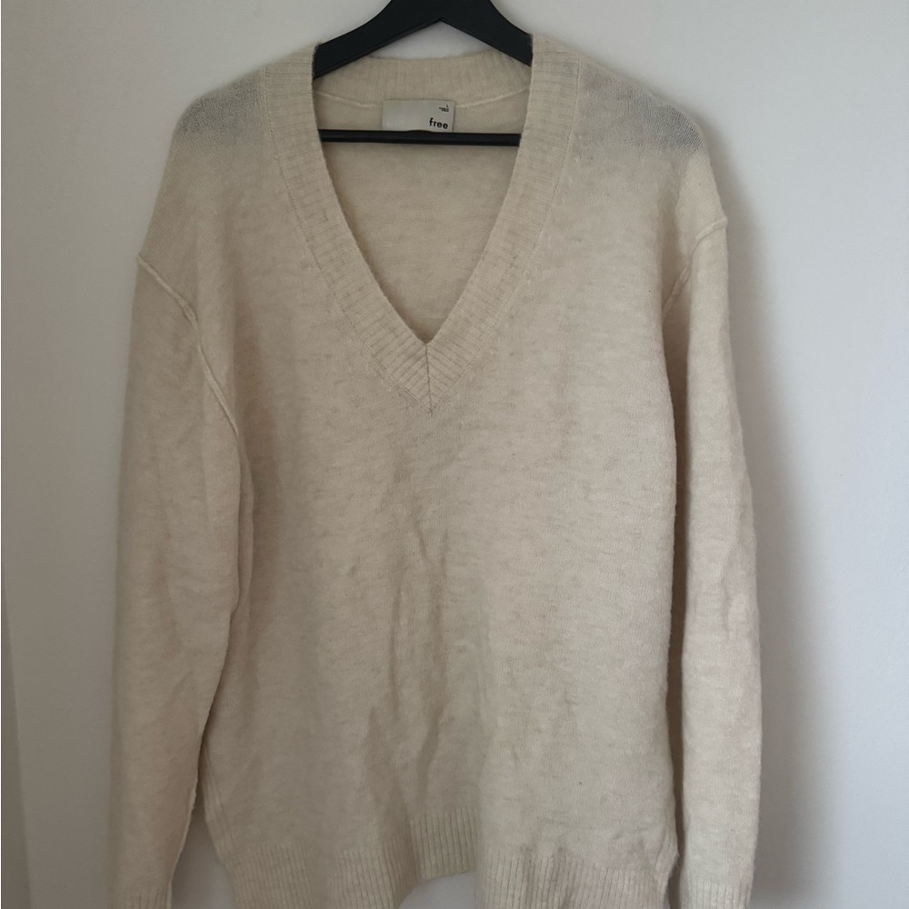 Wilfred Free Soft Cream Knit Top